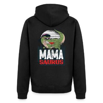 Dinosaure Mamasaurus Mama Saurus - Veste à capuche bio Premium Unisexe - noir - Dos - Nico (187cm)