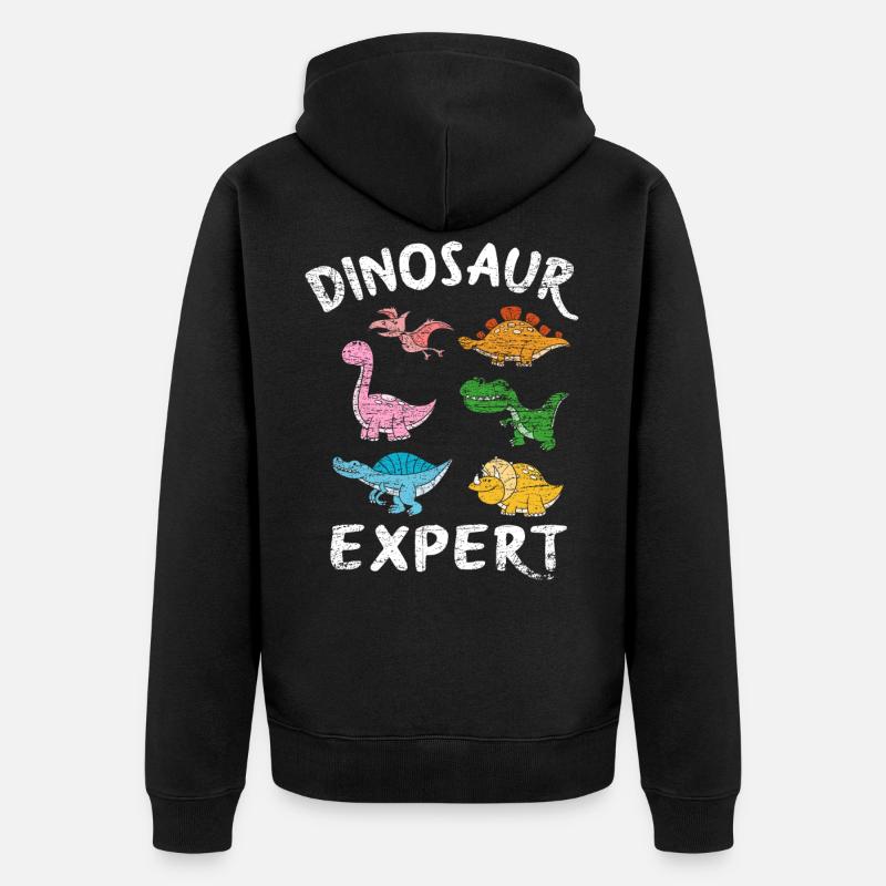 Expert des dinosaures - Veste à capuche bio Premium Unisexe - noir