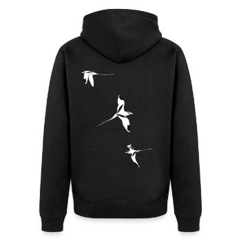 Pailles en queue, île de la Réunion - Veste à capuche bio Premium Unisexe - noir - Dos - Nico (187cm)