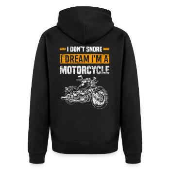 Rêve de moto - Veste à capuche bio Premium Unisexe - noir - Dos - Nico (187cm)