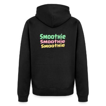 Smoothie Früchte Drink Getränk gesund Obst Gemüse - Unisex Premium Bio Zip Hoodie - Schwarz - Hinten - Nico (187cm)