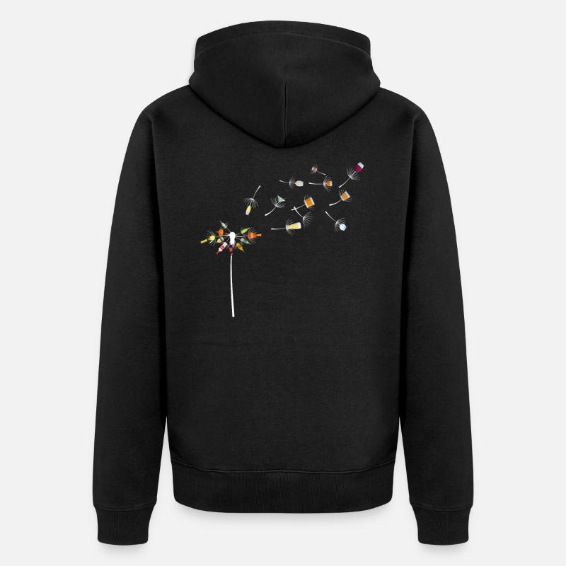 Pissenlit au vin - Veste à capuche bio Premium Unisexe - noir