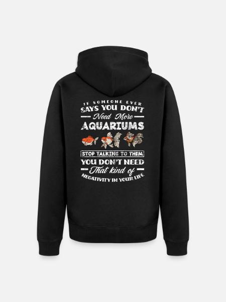 Aquarium - Unisex Premium Bio Zip Hoodie - Schwarz