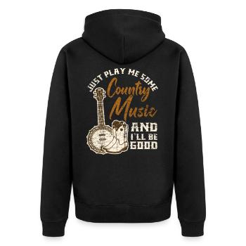 Cadeau d'amour de musique country - Veste à capuche bio Premium Unisexe - noir - Dos - Nico (187cm)