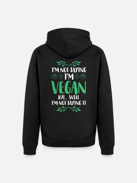 Vegan vegans - Unisex Premium Organic Zip Hoodie - black