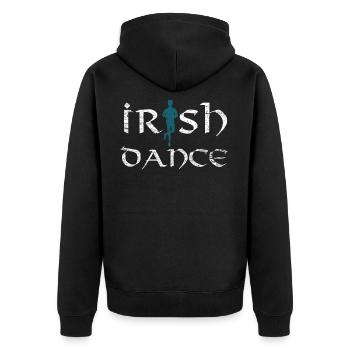Danse irlandaise - Veste à capuche bio Premium Unisexe - noir - Dos - Nico (187cm)