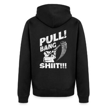 Cadeau drôle de tir au pigeon d'argile Sagittaire - Veste à capuche bio Premium Unisexe - noir - Dos - Nico (187cm)