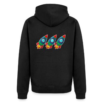 Diamond Hands To The Moon Market Stonk Meme Quote - Veste à capuche bio Premium Unisexe - noir - Dos - Nico (187cm)