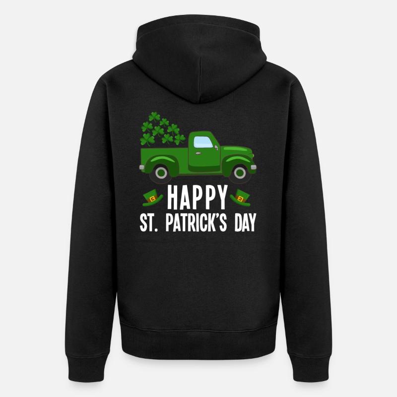 La Saint-Patrick - Veste à capuche bio Premium Unisexe - noir