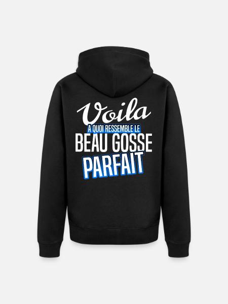 beau gosse - Veste à capuche bio Premium Unisexe - noir