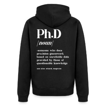 Definiton Doctorant - Veste à capuche bio Premium Unisexe - noir - Dos - Nico (187cm)