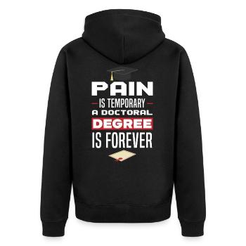 Drôle de doctorant Sort - Veste à capuche bio Premium Unisexe - noir - Dos - Nico (187cm)