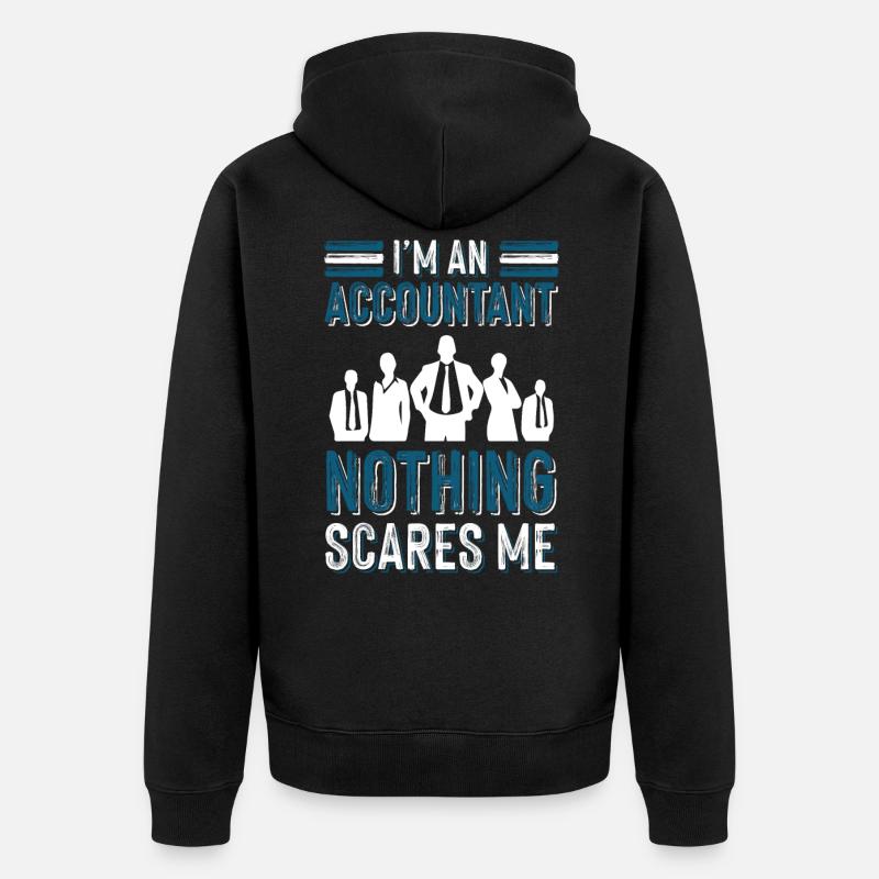 comptable comptable - Veste à capuche bio Premium Unisexe - noir