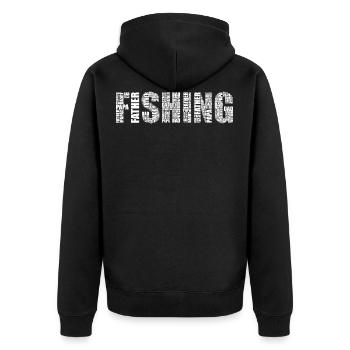 Papa de pêche - cadeau drôle d’amoureux de poissons pour le père - Veste à capuche bio Premium Unisexe - noir - Dos - Nico (187cm)