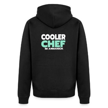 Drôle de patron Proverbes Cooler Chef - Veste à capuche bio Premium Unisexe - noir - Dos - Nico (187cm)