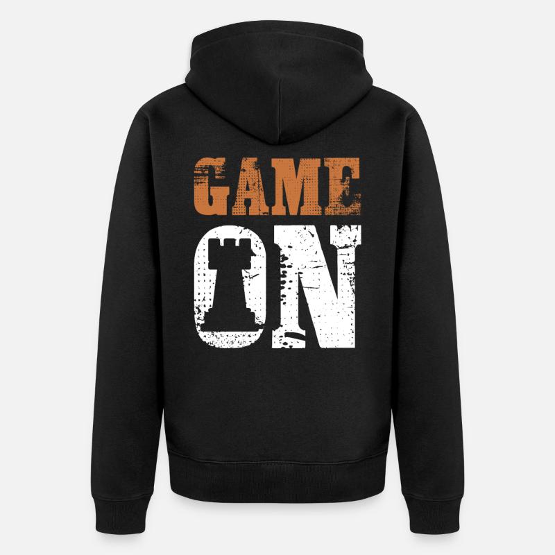 Jeu Échecs joueurs - Veste à capuche bio Premium Unisexe - noir