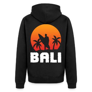 Surf surf surf de Bali Surf surfergirl - Veste à capuche bio Premium Unisexe - noir - Dos - Nico (187cm)