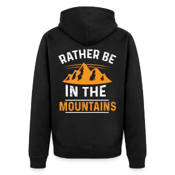 mountains spruch - Veste à capuche bio Premium Unisexe - noir - Dos - Nico (187cm)