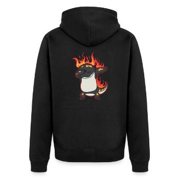 Dabbing Salamandre Salamandre - Veste à capuche bio Premium Unisexe - noir - Dos - Nico (187cm)
