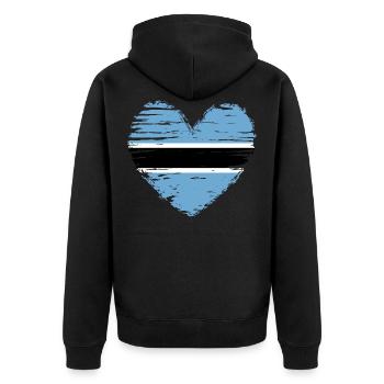 Drapeau drapeau du Botswana - Veste à capuche bio Premium Unisexe - noir - Dos - Nico (187cm)