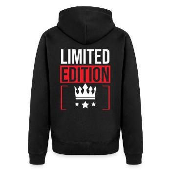Limited Edition - Veste à capuche bio Premium Unisexe - noir - Dos - Nico (187cm)