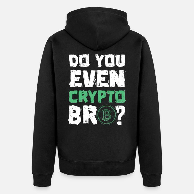 crypto spruch bitcoin - Unisex Premium Bio Zip Hoodie - Schwarz