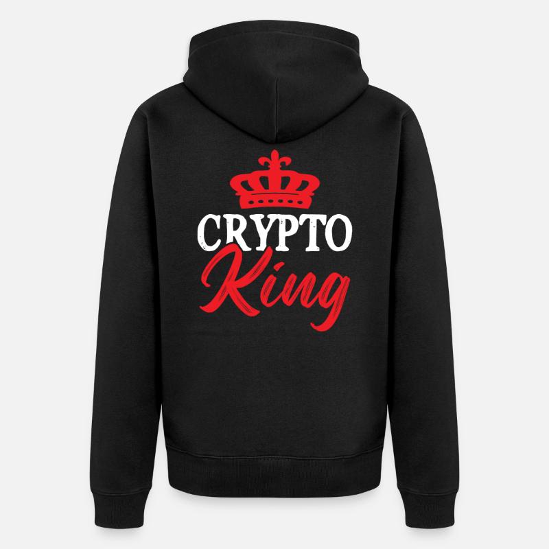bitcoin crypto könig - Veste à capuche bio Premium Unisexe - noir