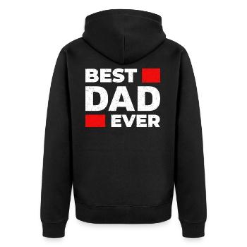 Le meilleur papa Ever ! Meilleur Père - Cadeau de la fête des pères - Veste à capuche bio Premium Unisexe - noir - Dos - Nico (187cm)