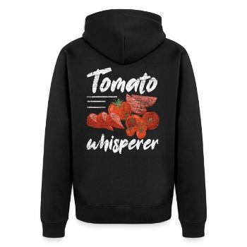 Garten Tomaten Garten Zucht Geschenk - Unisex Premium Bio Zip Hoodie - Schwarz - Hinten - Nico (187cm)