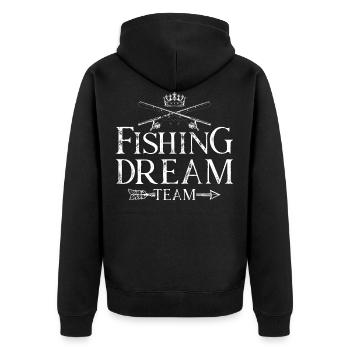 Fishing Dream Team - Veste à capuche bio Premium Unisexe - noir - Dos - Nico (187cm)