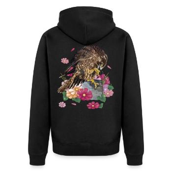 Faucon pèlerin - Veste à capuche bio Premium Unisexe - noir - Dos - Nico (187cm)