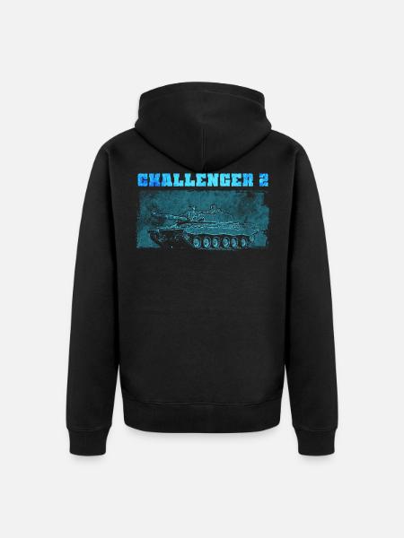 Challenger 2 - Britischer Panzer - Unisex Premium Bio Zip Hoodie - Schwarz