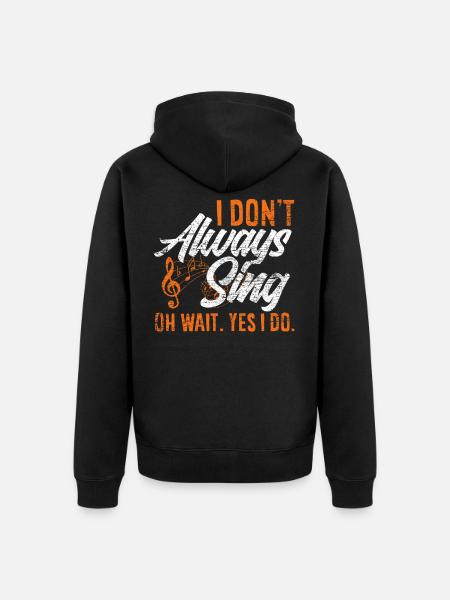 Singer Singer Gift Funny Singing - Unisex Premium Organic Zip Hoodie - black