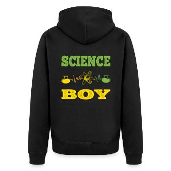 Science Boy Molecule Atom Laboratory Science - Veste à capuche bio Premium Unisexe - noir - Dos - Nico (187cm)