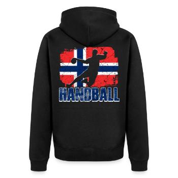 Handball Norvège - Veste à capuche bio Premium Unisexe - noir - Dos - Nico (187cm)