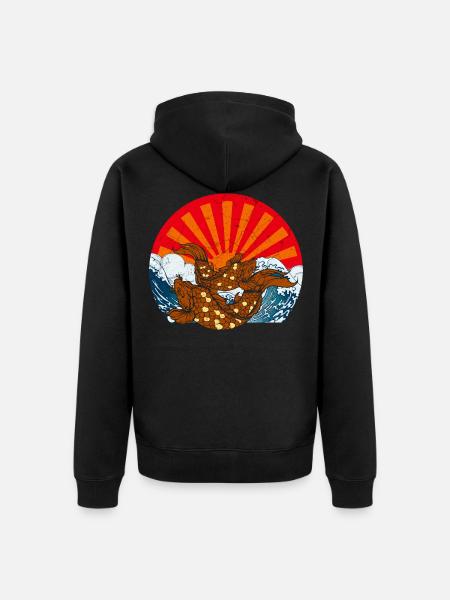 Japanese Art - Unisex Premium Organic Zip Hoodie - black