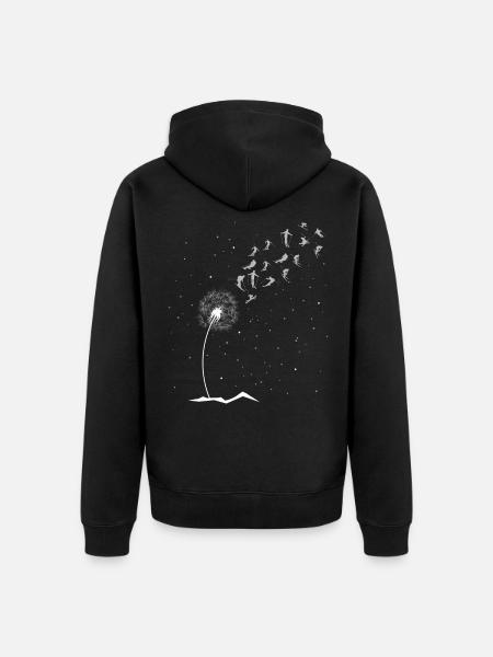 Ski Pusteblume - (SK) - Unisex Premium Organic Zip Hoodie - black