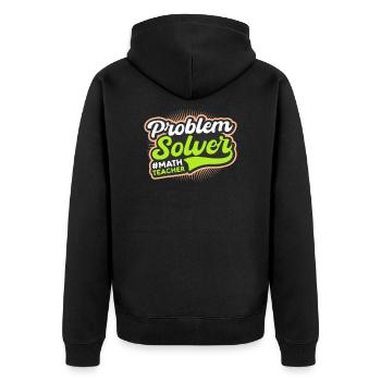 Professeur de mathématiques Résolution de problèmes - Veste à capuche bio Premium Unisexe - noir - Dos - Nico (187cm)