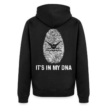 It's in my DNA - - Unisex Premium Organic Zip Hoodie - black - Back - Nico (187cm)