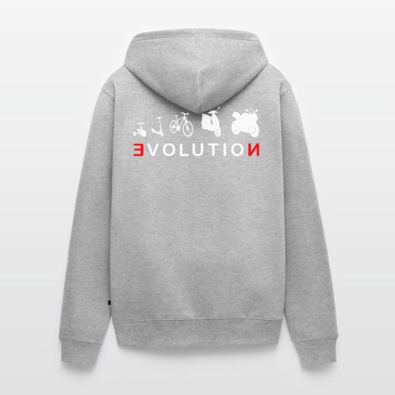 Evolution Biker 4- Evolution d'un motard Veste à capuche bio Premium Unisexe