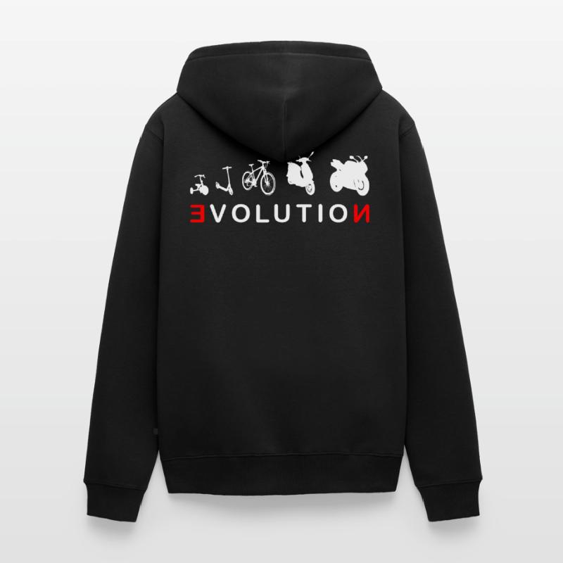 Evolution Biker 4- Evolution d'un motard Veste à capuche bio Premium Unisexe