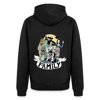family_monster - Veste à capuche bio Premium Unisexe - noir - Dos - Nico (187cm)