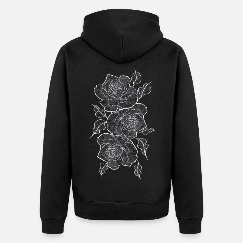 Rose - Veste à capuche bio Premium Unisexe - noir