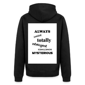 Autismus - Unisex Premium Bio Zip Hoodie - Schwarz - Hinten - Nico (187cm)