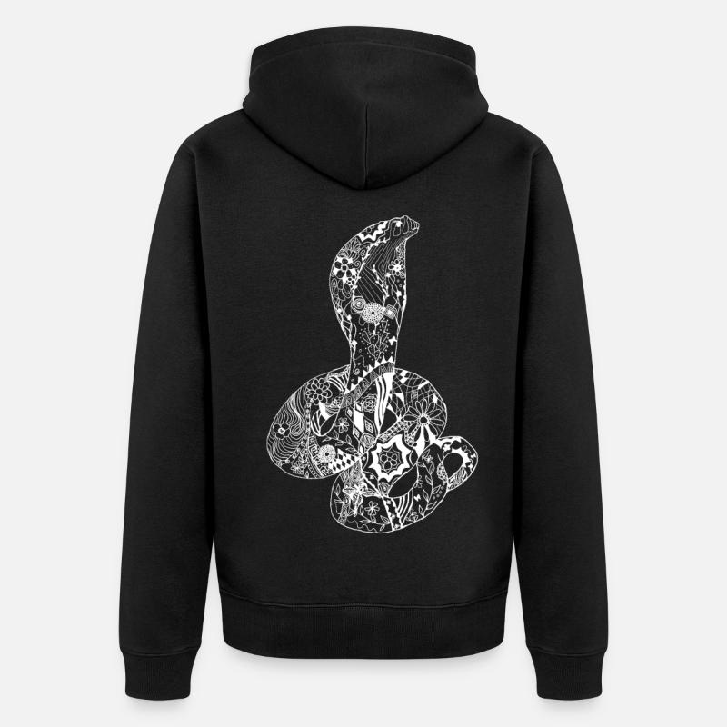 Patchwork Cobra - Veste à capuche bio Premium Unisexe - noir