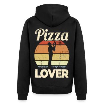 Mangeur de pizza - Veste à capuche bio Premium Unisexe - noir - Dos - Nico (187cm)