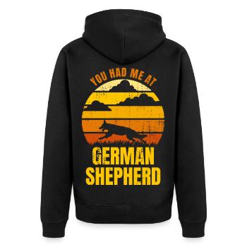 Vous m’avez eu avec un berger allemand - Veste à capuche bio Premium Unisexe - noir - Dos - Nico (187cm)
