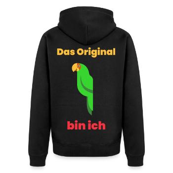 L’original, c’est moi - Veste à capuche bio Premium Unisexe - noir - Dos - Nico (187cm)