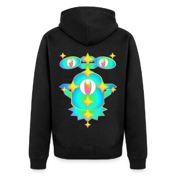 Milles étoiles version 2 - Veste à capuche bio Premium Unisexe - noir - Dos - Nico (187cm)