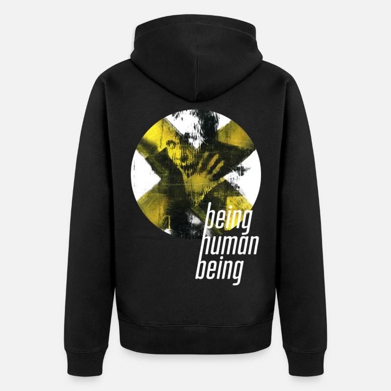 ThinkBick_being_human_being_2026_5 - Veste à capuche bio Premium Unisexe - noir